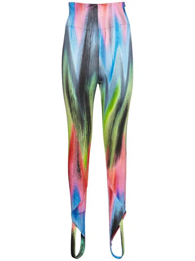 Attico High-waisted Leggings In Multi