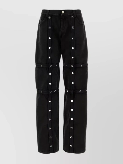 Attico The  Black Baggy Jeans With Studs