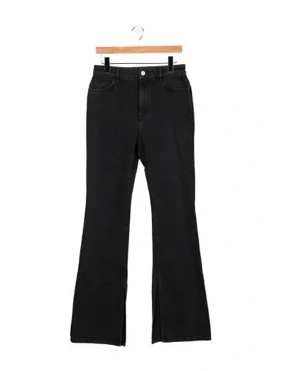 Pre-owned Attico High-rise Straight Leg Jeans In Black