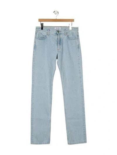 Pre-owned Attico High-rise Straight Leg Jeans In Blue