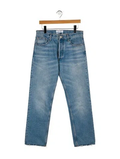 Pre-owned Attico High-rise Straight Leg Jeans In Blue