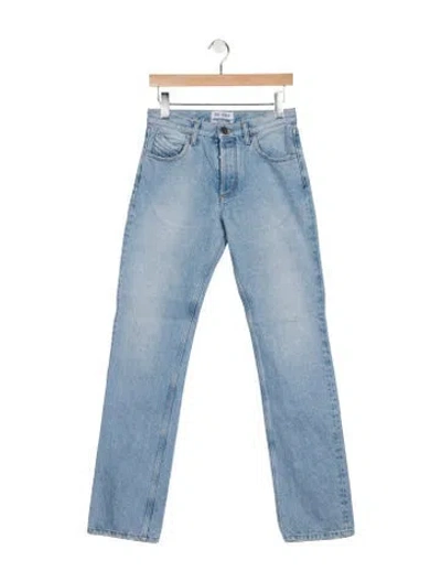 Pre-owned Attico High-rise Straight Leg Jeans In Blue
