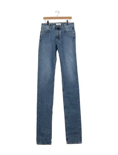 Pre-owned Attico High-rise Straight Leg Jeans In Blue