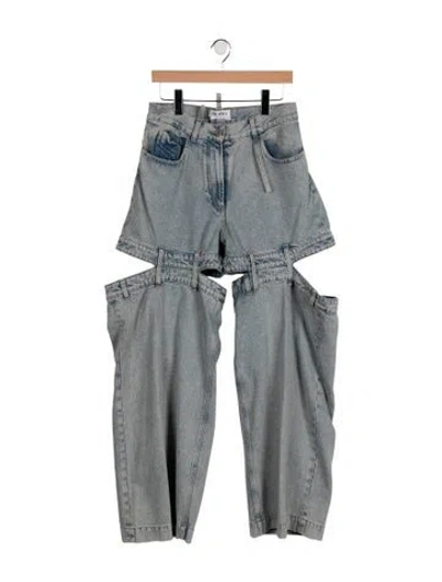 Pre-owned Attico High-rise Straight Leg Jeans W/ Tags In Blue