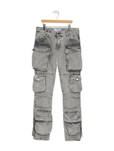 Pre-owned Attico High-rise Straight Leg Jeans W/ Tags In Grey
