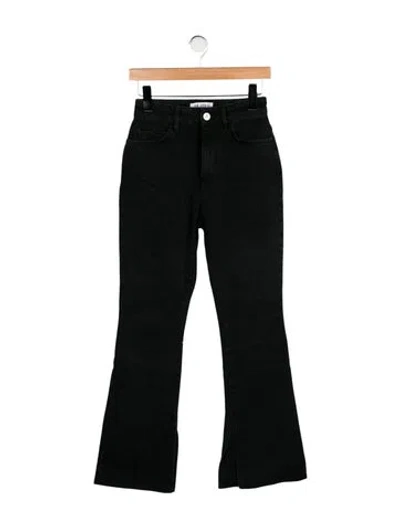 Pre-owned Attico High-rise Wide Leg Jeans In Black