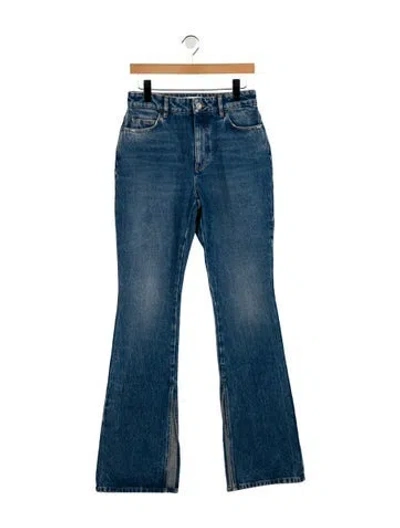 Pre-owned Attico High-rise Wide Leg Jeans In Blue