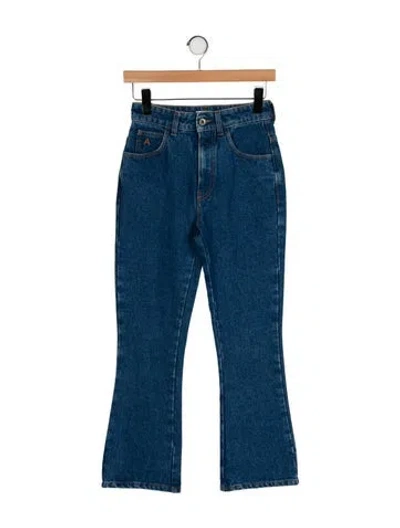 Pre-owned Attico High-rise Wide Leg Jeans In Blue