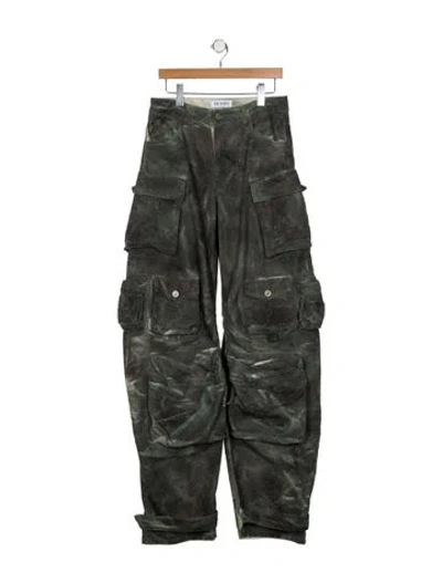 Pre-owned Attico High-rise Wide Leg Jeans In Gray