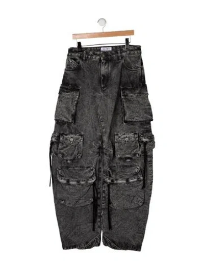 Pre-owned Attico High-rise Wide Leg Jeans In Multicolor