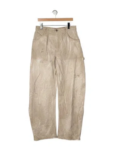 Pre-owned Attico High-rise Wide Leg Jeans W/ Tags In Neutral