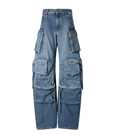 Attico High-waist Loose Denim Jeans In Blue