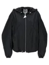 Attico Hooded Bomber Jacket In Black