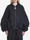 Attico Hooded Bomber Jacket Casual Jackets And Parka In Black