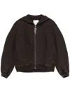 Attico Cotton Bomber Jacket Casual Jackets And Parka Brown In Black