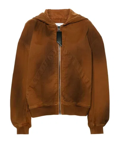 ATTICO THE ATTICO ZIPPED HOODED JACKET