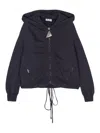 Attico Gathered Front Hoodie In Black