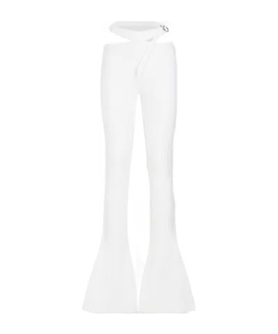 Attico Horn Casual Pants In White