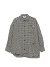 Attico Houndstooth-pattern Oversized Jacket In Multi