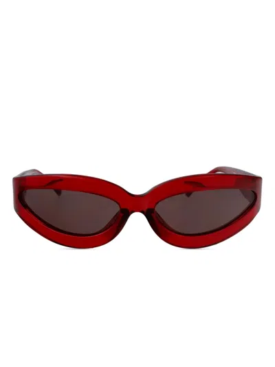 Attico Ida Sunglasses In Burgundy