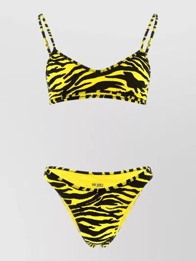 Attico Il Primo Bagno Animal Print Bikini Set In Yellow