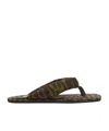 Attico Infradito ''indie'' Dark Green E Dark Brown