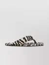 Attico Indie Zebra-print Satin Thong Sandals