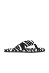 Attico Indie Zebra-print Satin Thong Sandals