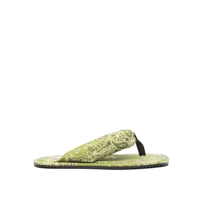 Attico Indie Thong Flat Slides In Black