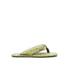 Attico Indie Bandana Printed Thong Sandals In Green