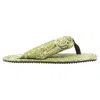 Attico Indie Thong Flat Slides In Green