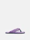 Attico Pantoletten Mit Bandana-print In Violet/brown/white