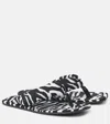 Attico Indie Zebra-print Satin Thong Sandals In Multicoloured