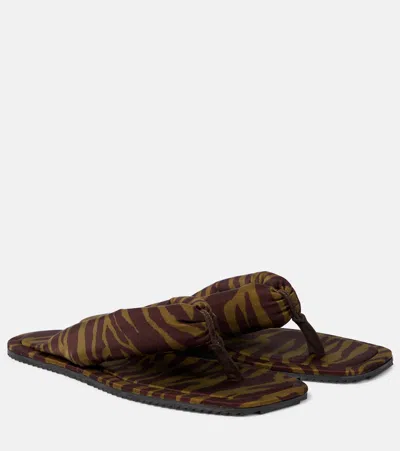 ATTICO INDIE ZEBRA-PRINT THONG SANDALS