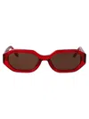 Attico Irene Sunglasses In Red