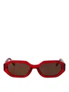 Attico Irene Sunglasses In Red
