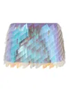 Attico Iridescent Sequin Mini Skirt In Blue