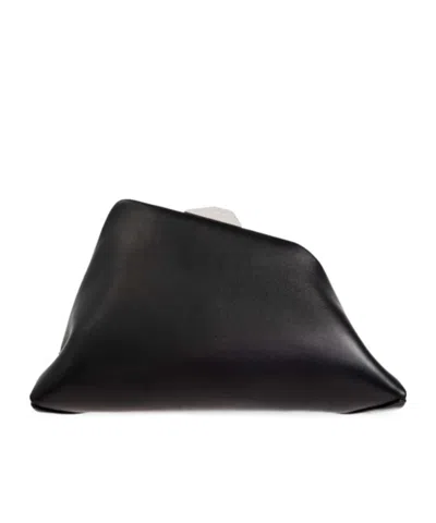 Attico Irregular Shoulder Bag In Black