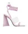 Attico Isa Ankle-tie Sandals In Pink