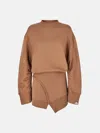 Attico ''ivory'' Camel Mini Dress In Camel