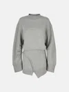 Attico Ivory Fleece In Light Grey Melange