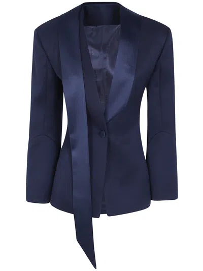 Attico Jacket Classic Black "scarf Classic Blazer"