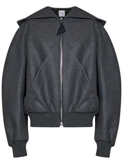 Attico Bomber Jacket In Grey
