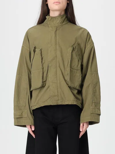 Attico Cotton Jacket In Green