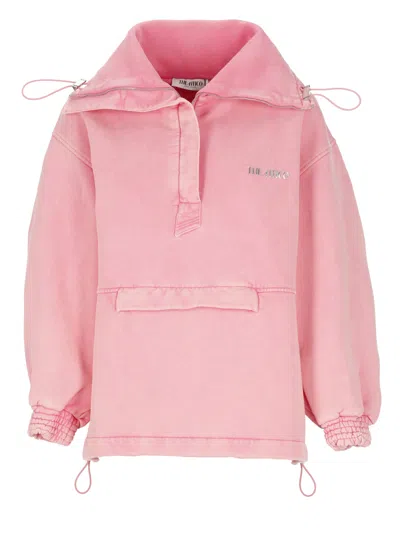 Attico Jacket With Logo In Pink