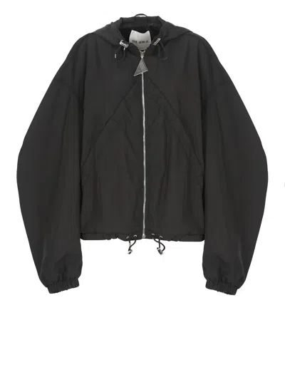 Attico Jacket With Logo In Black