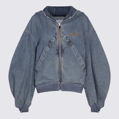 Attico Jackets Blue And Green In Multi