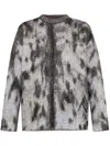 Attico Leopard-print Jacquard Sweater In Grey