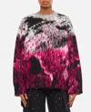 Attico Oversized Wool-blend Jacquard Sweater In Multicolor