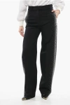 Attico Jagger Wide-leg Pants With Rhinestones